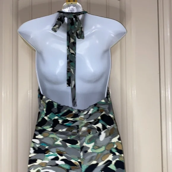 4/$10 item🤑 Isadora Green / Black Sexy Halter Dress Size: MP -perfect for cruise - Picture 5 of 8